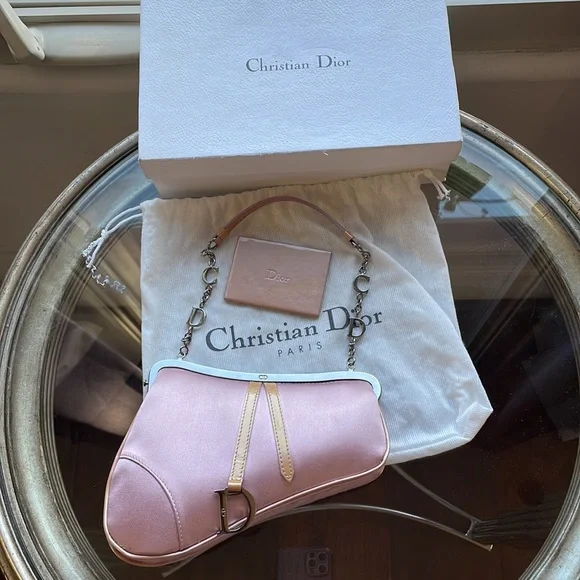 Christian Dior silk mini saddle bag - Picture 16 of 17